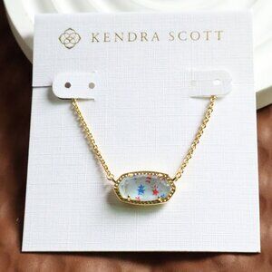 Kendra Scott Red White Blue Star Gold Necklace - Elisa